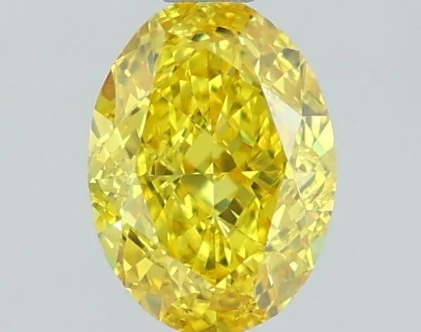 1.17ct OVAL Fancy Vivid Yellow VS1 Coloured Lab diamond