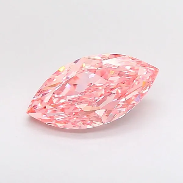 2.57ct MARQUISE Fancy Vivid Pink VVS2 Coloured Lab diamond