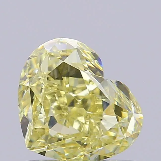 1.02ct HEART Fancy Light Yellow VS2 Coloured Lab diamond