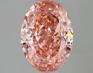 1.1ct OVAL Fancy Vivid Pink VVS2 Coloured Lab diamond