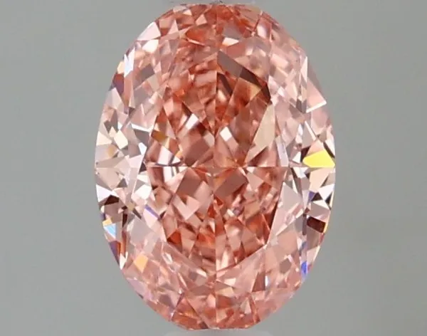 1.1ct OVAL Fancy Vivid Pink VVS2 Coloured Lab diamond