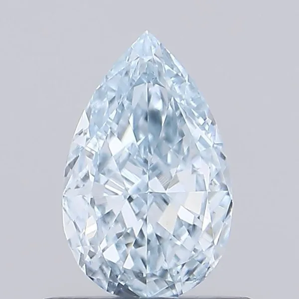 0.65ct PEAR Fancy Intense Blue VS1 Coloured Lab diamond