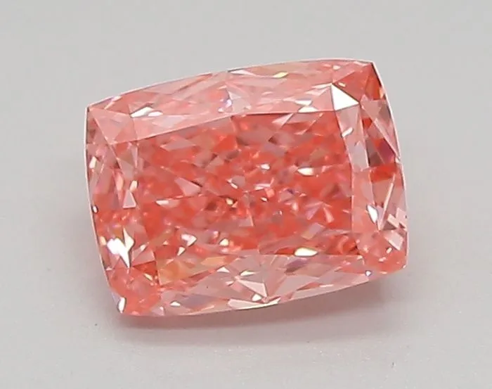 0.86ct CUSHION Fancy Vivid Pink VVS2 Coloured Lab diamond