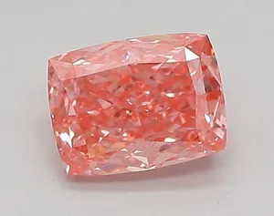 0.86ct CUSHION Fancy Vivid Pink VVS2 Coloured Lab diamond