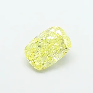 1ct CUSHION Fancy Yellow VS1 Coloured Lab diamond