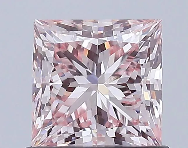 1.02ct PRINCESS Fancy Intense Pink VS1 Coloured Lab diamond