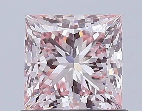 1.02ct PRINCESS Fancy Intense Pink VS1 Coloured Lab diamond