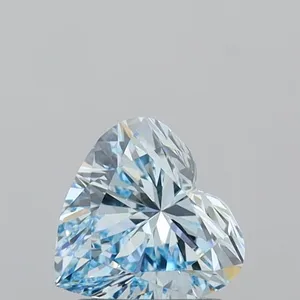 1ct HEART Fancy Intense Blue VS1 Coloured Lab diamond