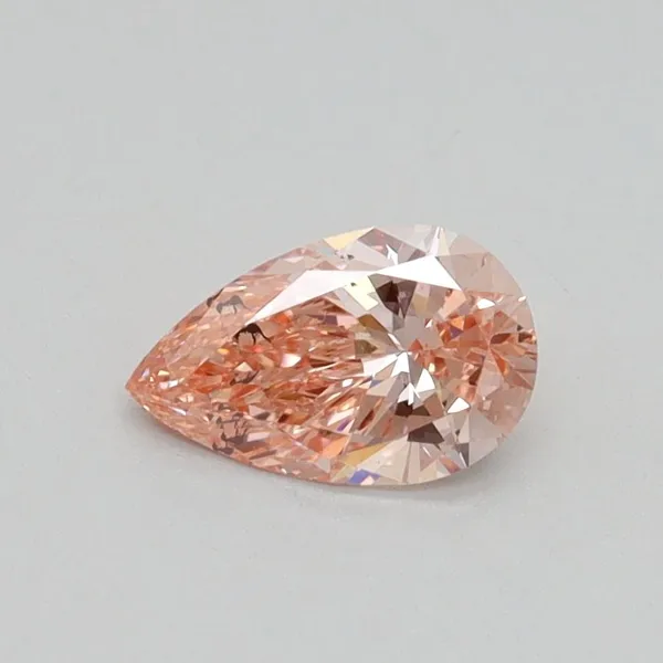 0.51ct PEAR Fancy Intense Pink SI2 Coloured Lab diamond
