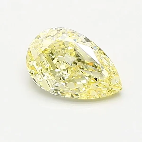 0.83ct PEAR Fancy Intense Yellow VS1 Coloured Lab diamond