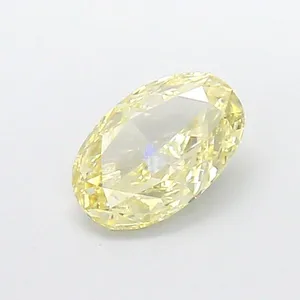 1.01ct OVAL Fancy Light Yellow VS1 Coloured Lab diamond