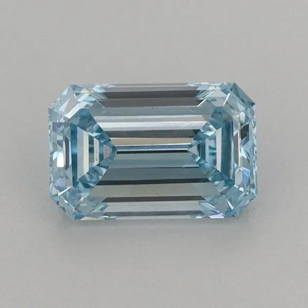 1.27ct EMERALD Fancy Vivid Blue VS1 Coloured Lab diamond