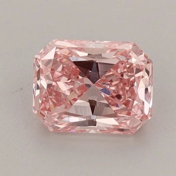 0.95ct RADIANT Fancy Vivid Pink VS1 Coloured Lab diamond