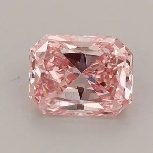 0.95ct RADIANT Fancy Vivid Pink VS1 Coloured Lab diamond