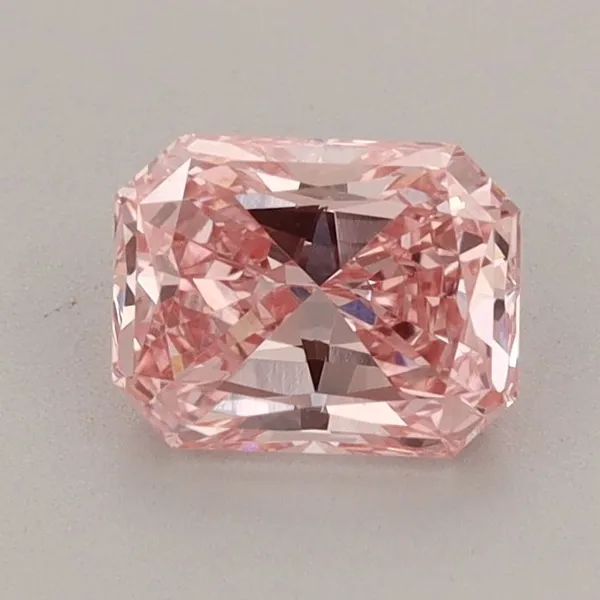 0.95ct RADIANT Fancy Vivid Pink VS1 Coloured Lab diamond