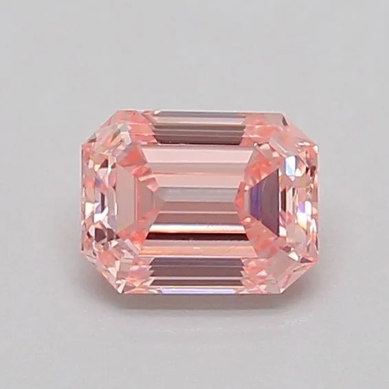 0.67ct EMERALD Fancy Intense Pink VS1 Coloured Lab diamond