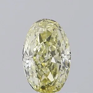 0.52ct OVAL Fancy Light Yellow VVS2 Coloured Lab diamond