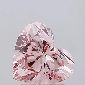 1.38ct HEART Fancy Intense Pink VVS2 Coloured Lab diamond