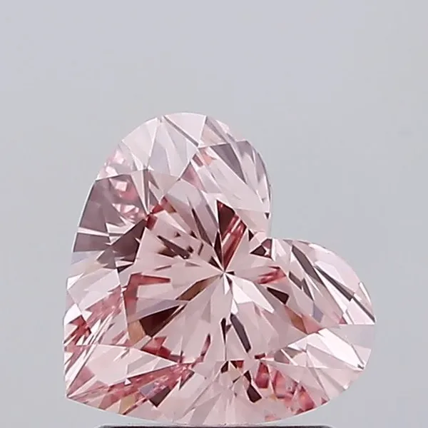 1.38ct HEART Fancy Intense Pink VVS2 Coloured Lab diamond