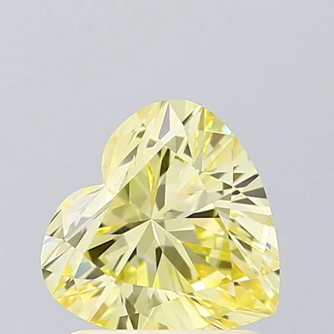 1.05ct HEART Fancy Intense Yellow VS1 Coloured Lab diamond