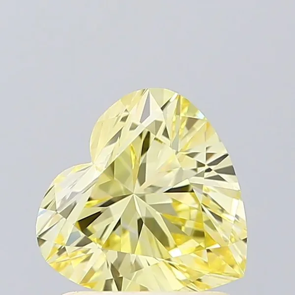 1.05ct HEART Fancy Intense Yellow VS1 Coloured Lab diamond
