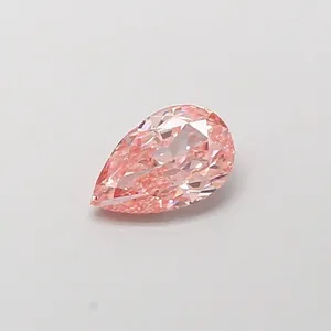 0.81ct PEAR Fancy Intense Pink VS1 Coloured Lab diamond