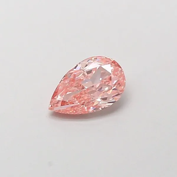 0.81ct PEAR Fancy Intense Pink VS1 Coloured Lab diamond