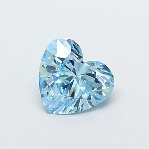 1.53ct HEART Fancy Intense Blue VS1 Coloured Lab diamond