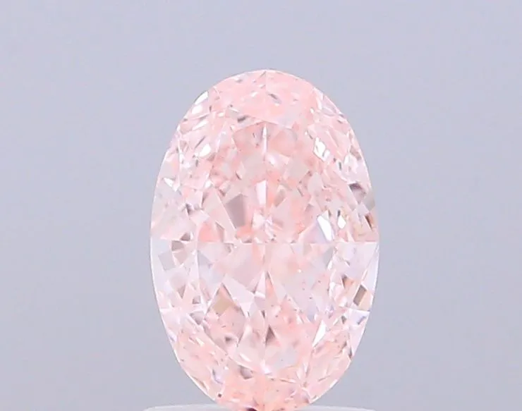 1.00ct OVAL Fancy Vivid Pink VS2 Coloured Lab diamond