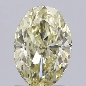 1.09ct OVAL Fancy Light Yellow VS1 Coloured Lab diamond