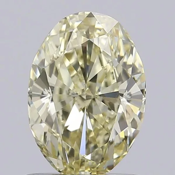 1.09ct OVAL Fancy Light Yellow VS1 Coloured Lab diamond