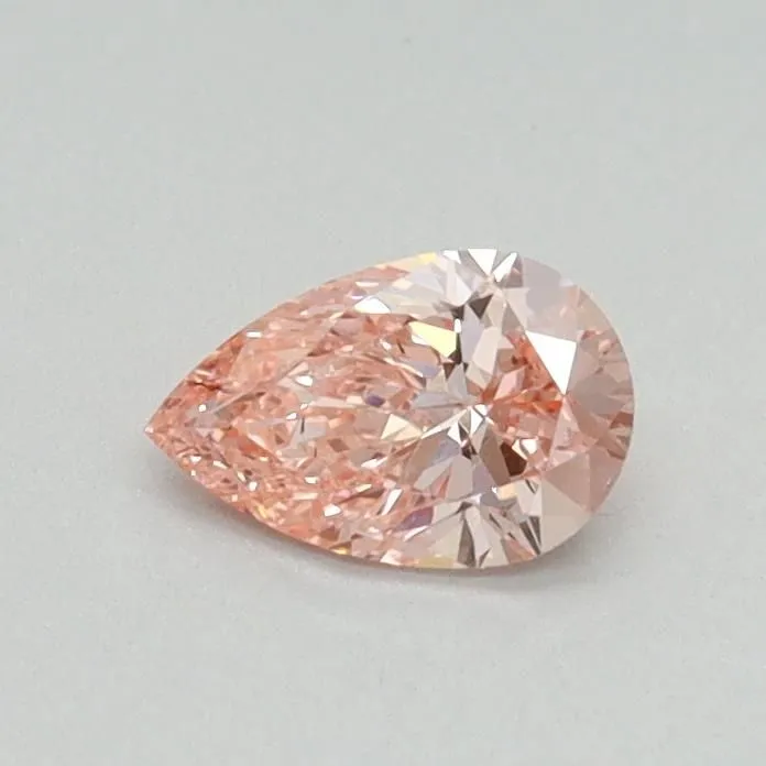 0.34ct PEAR Fancy Vivid Pink VS2 Coloured Lab diamond