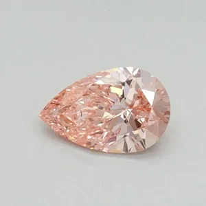0.34ct PEAR Fancy Vivid Pink VS2 Coloured Lab diamond