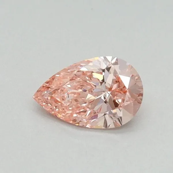 0.34ct PEAR Fancy Vivid Pink VS2 Coloured Lab diamond