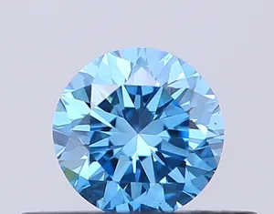 0.34ct ROUND Fancy Vivid Blue VS1 Coloured Lab diamond