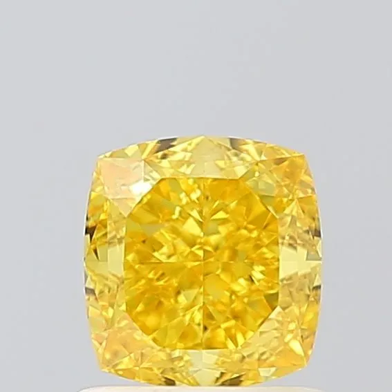 1.06ct CUSHION Fancy Vivid Yellow VVS2 Coloured Lab diamond
