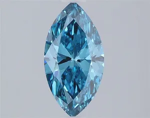 0.99ct MARQUISE Fancy Vivid Blue VS2 Coloured Lab diamond