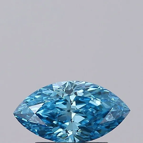 1ct MARQUISE Fancy Vivid Blue VVS2 Coloured Lab diamond