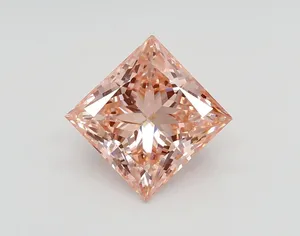 2.01ct PRINCESS Fancy Vivid Pink VS1 Coloured Lab diamond