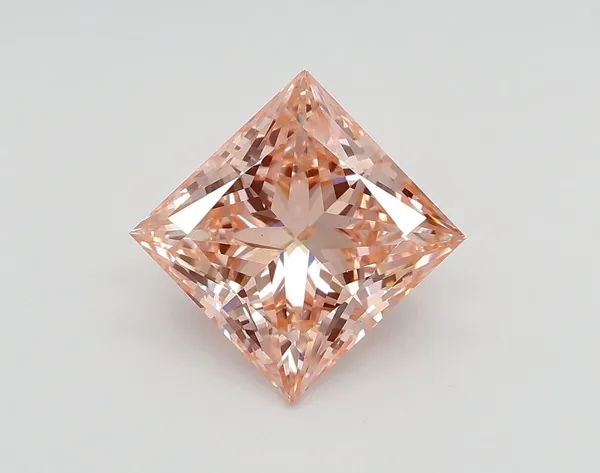 2.01ct PRINCESS Fancy Vivid Pink VS1 Coloured Lab diamond