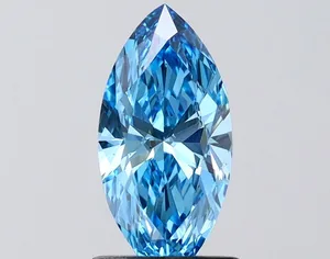 1.02ct MARQUISE Fancy Vivid Blue VS1 Coloured Lab diamond