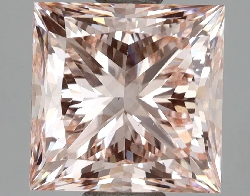2.62ct PRINCESS Fancy Intense Pink VS2 Coloured Lab diamond