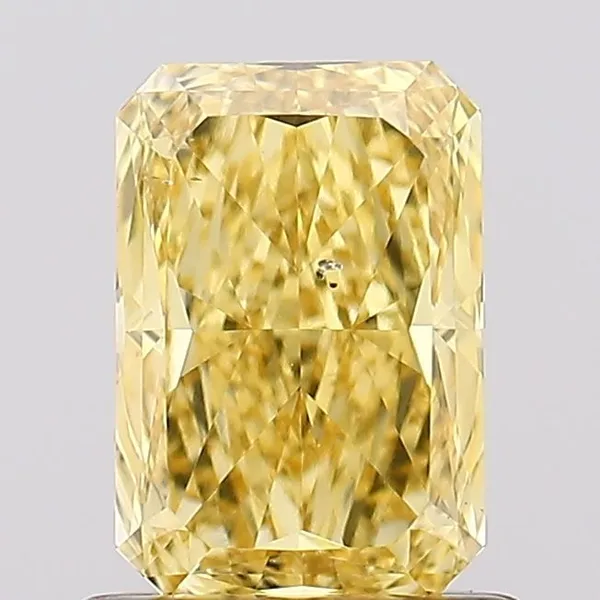 1.01ct RADIANT Fancy Vivid Yellow VS2 Coloured Lab diamond