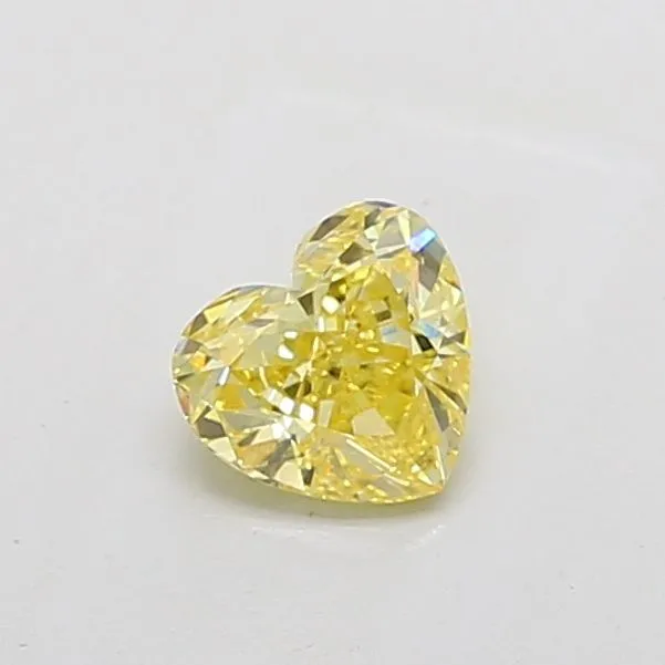 0.94ct HEART Fancy Yellow VVS2 Coloured Lab diamond