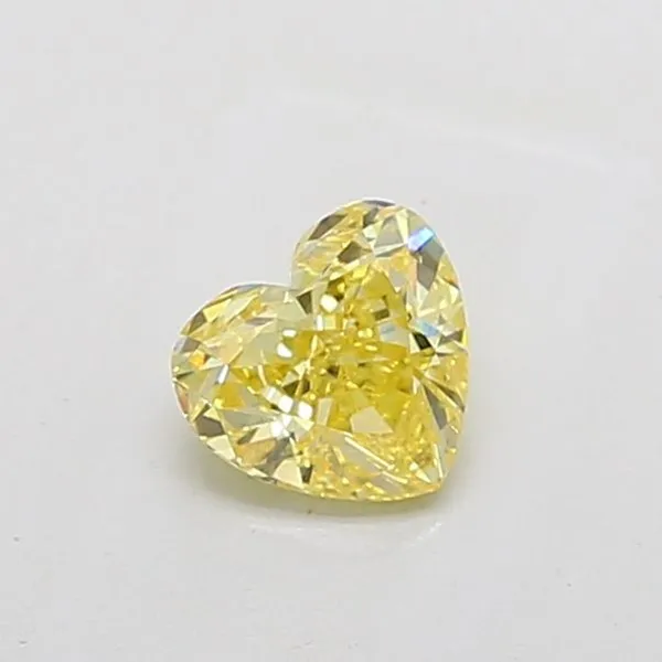 0.94ct HEART Fancy Yellow VVS2 Coloured Lab diamond