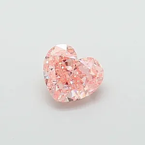1.08ct HEART Fancy Vivid Pink VS1 Coloured Lab diamond