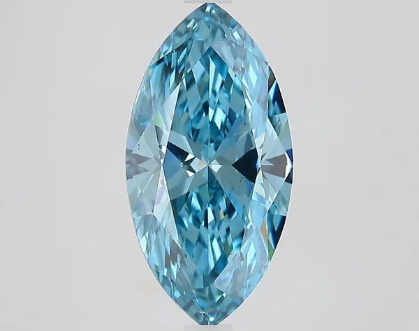 2.86ct MARQUISE Fancy Vivid Blue VS1 Coloured Lab diamond