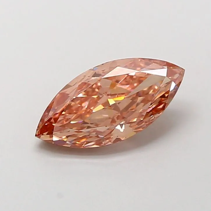 2.06ct MARQUISE Fancy Intense Brownish Pink VS2 Coloured Lab diamond