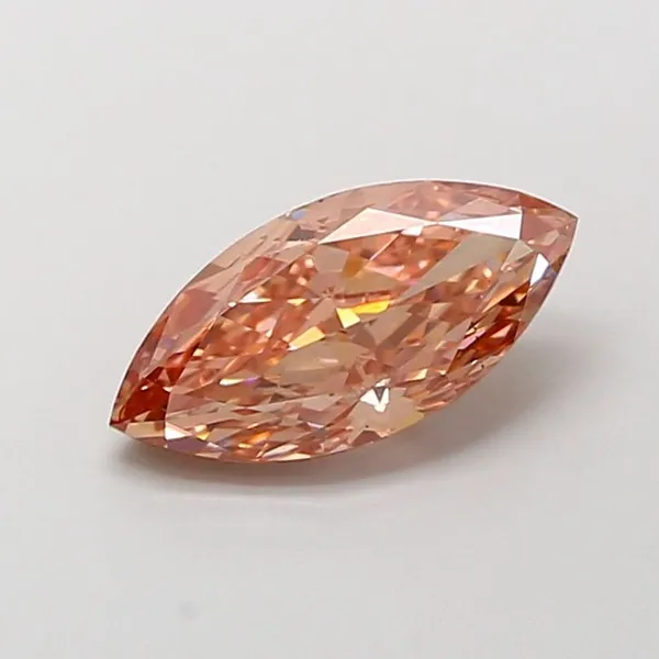 2.06ct MARQUISE Fancy Intense Brownish Pink VS2 Coloured Lab diamond