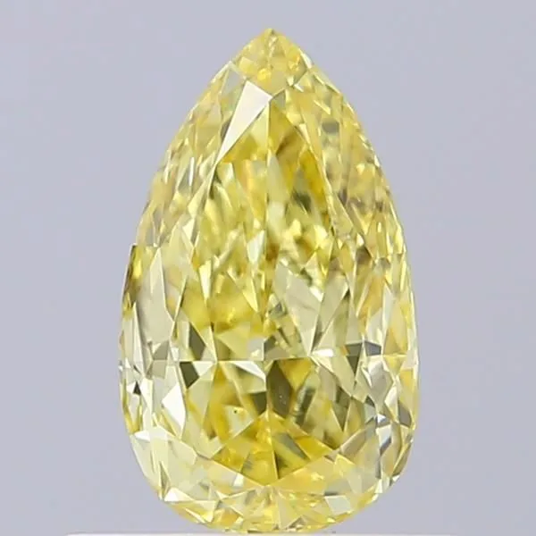 0.75ct PEAR Fancy Intense Yellow VS1 Coloured Lab diamond